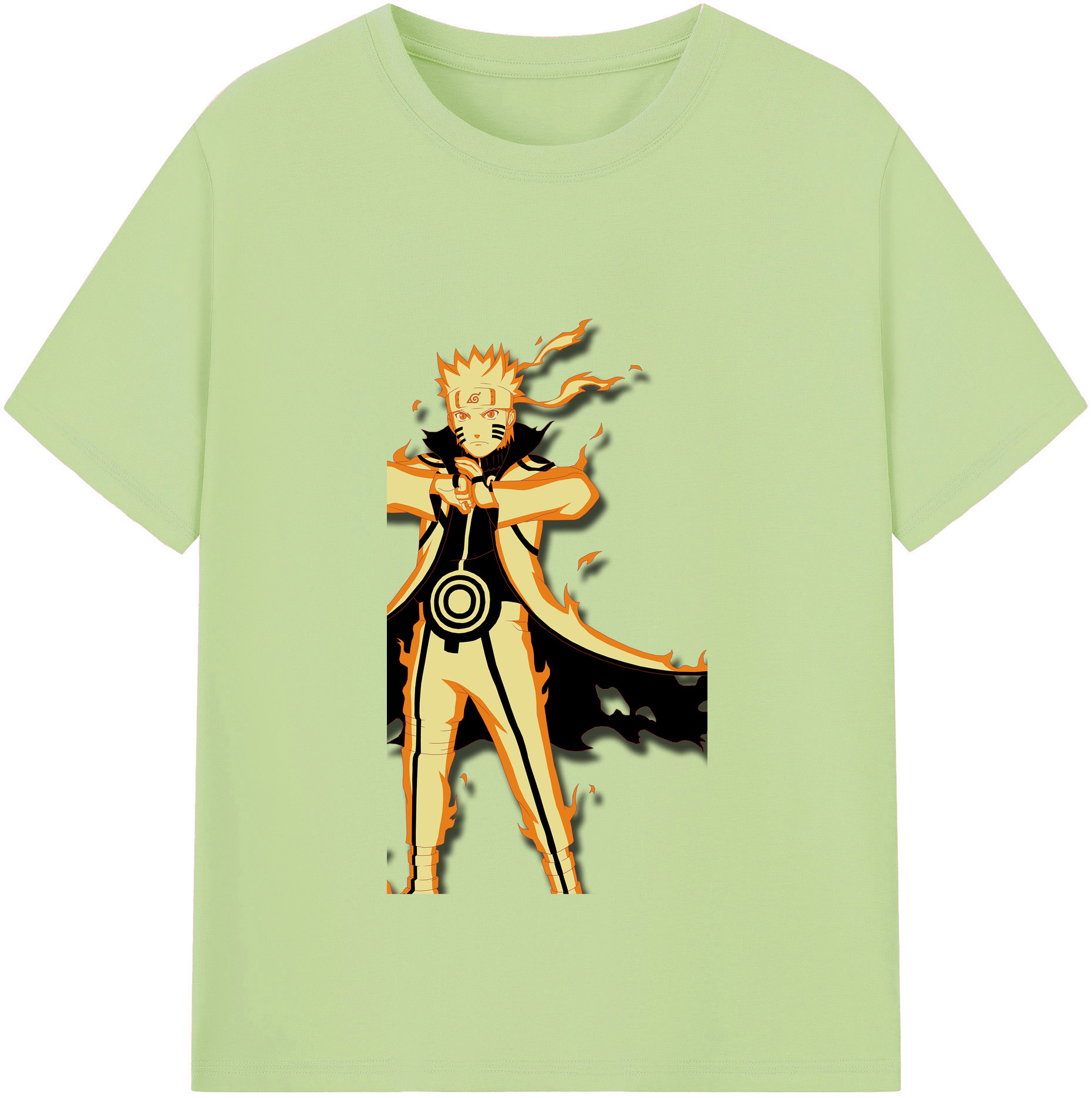 （画像用） NARUTO -ナルト- うずまき ナルト Uzumaki Naruto 綿100％半袖Tシャツ（フロントプリント）